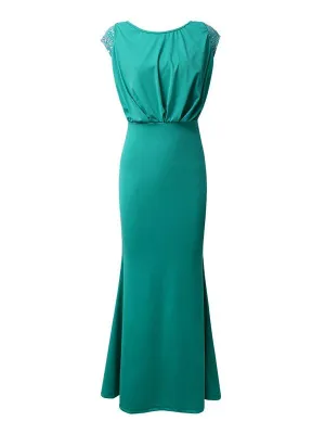 Sexy Round Neck Mermaid Maxi Dress