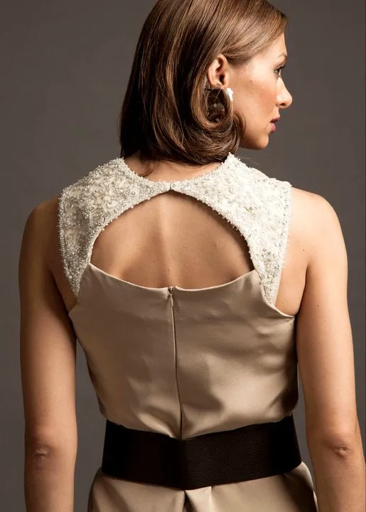 Sheath Cocktail with Shoulder Detail