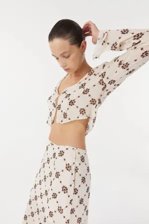 SHEER MOTION BLOUSE | LINEAR BLOOM