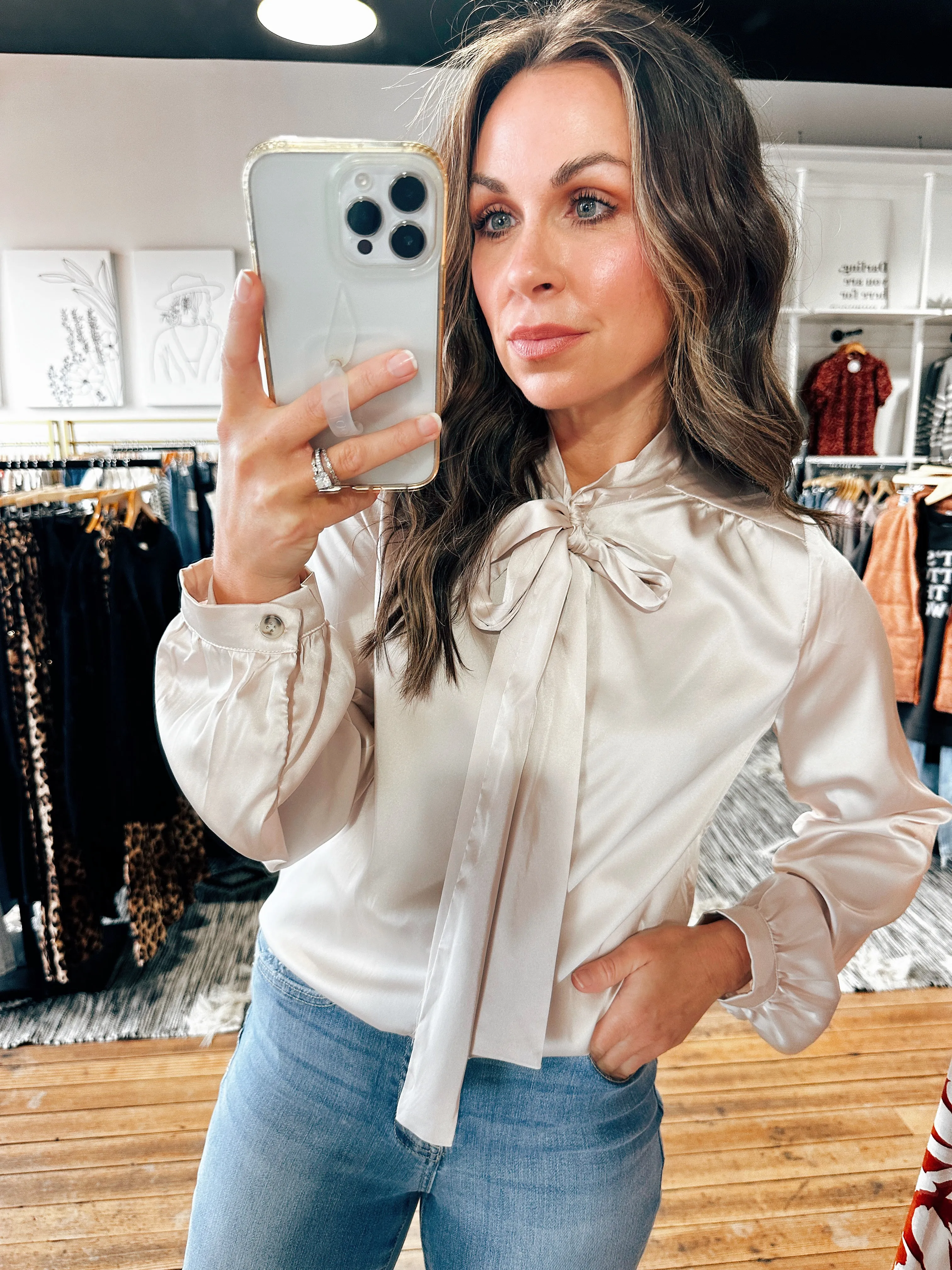 Shell Satin Blouse