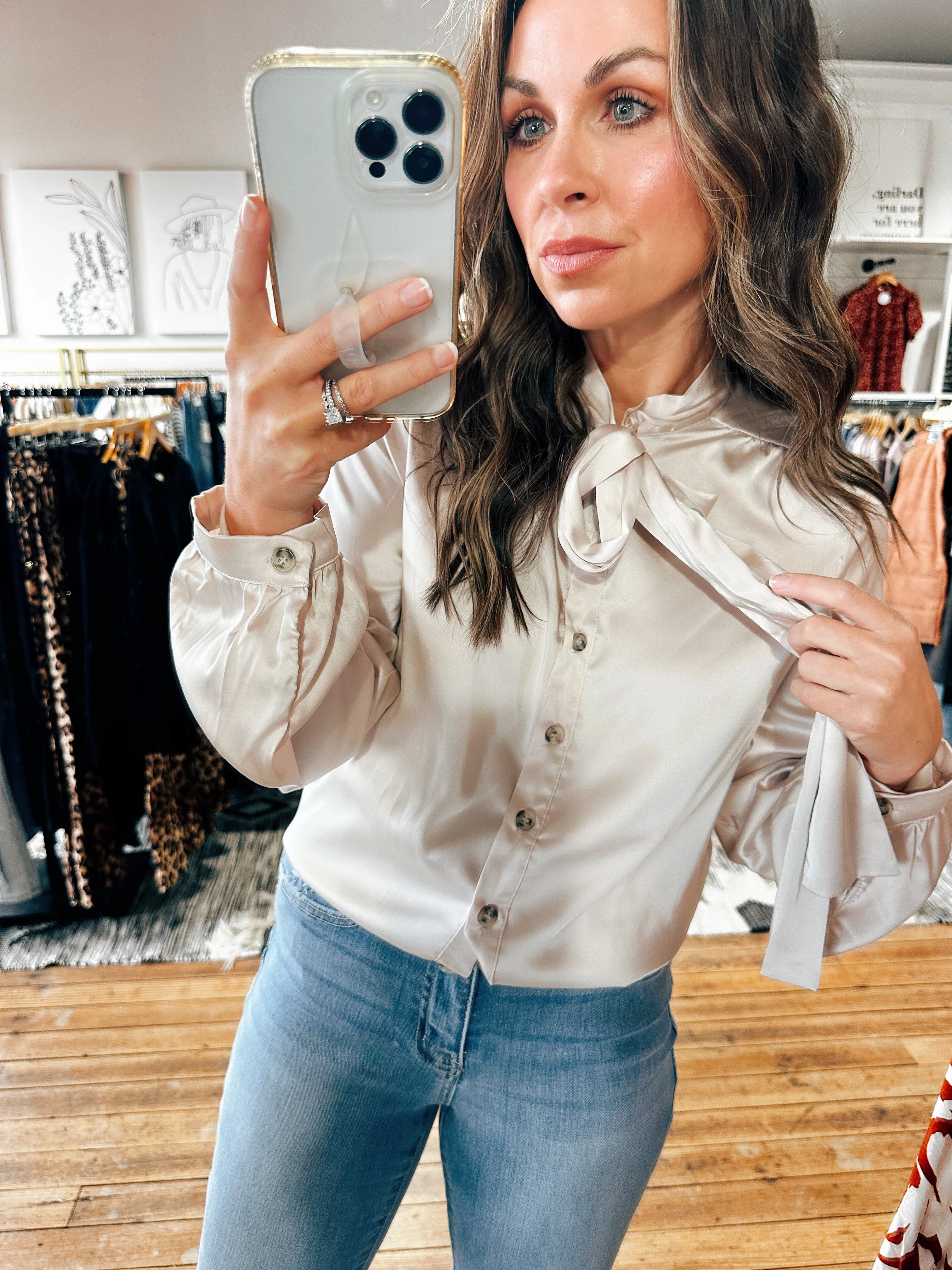 Shell Satin Blouse
