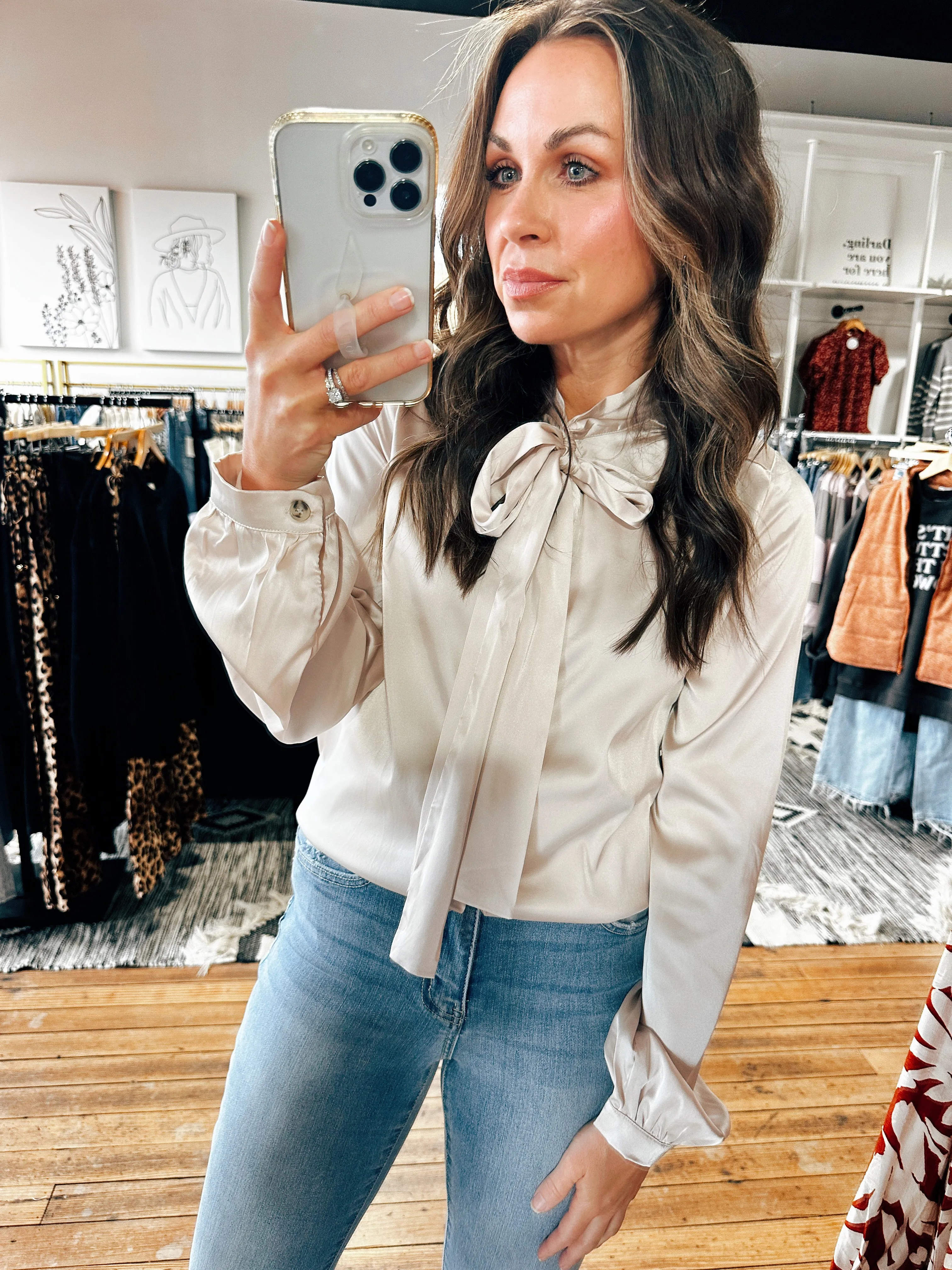 Shell Satin Blouse