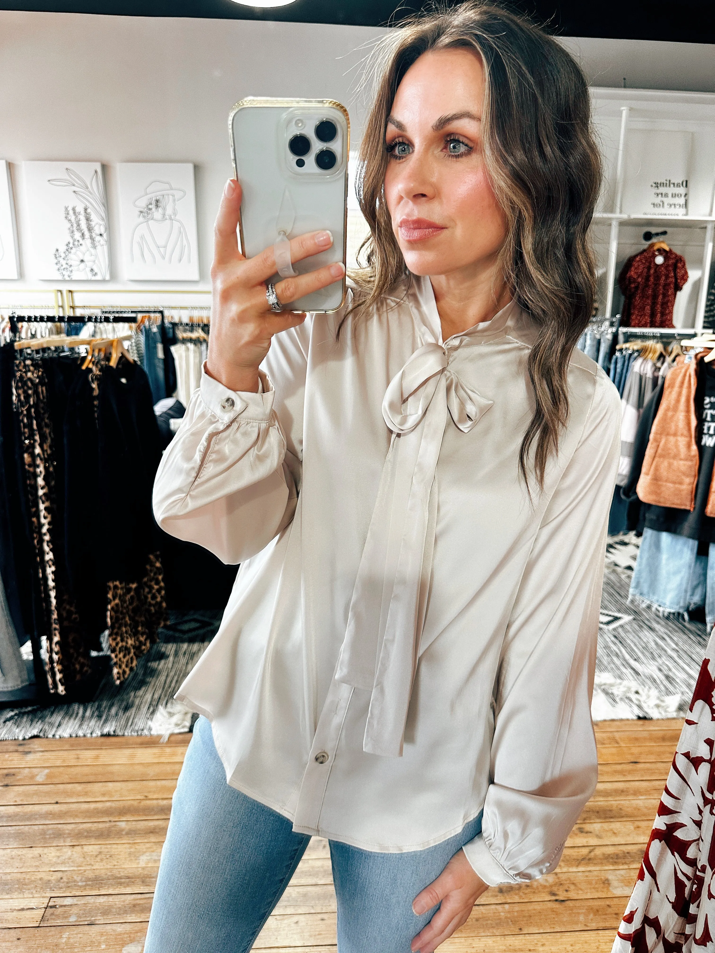 Shell Satin Blouse