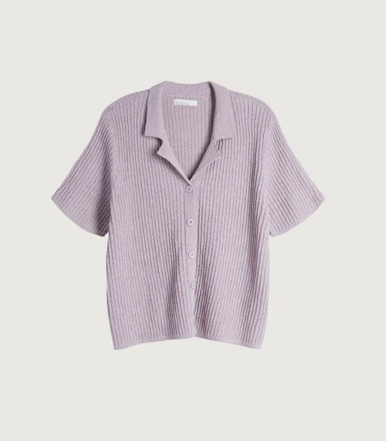 Short Sleeve Button Up Cardigan