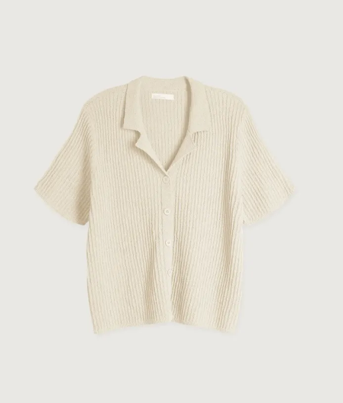 Short Sleeve Button Up Cardigan