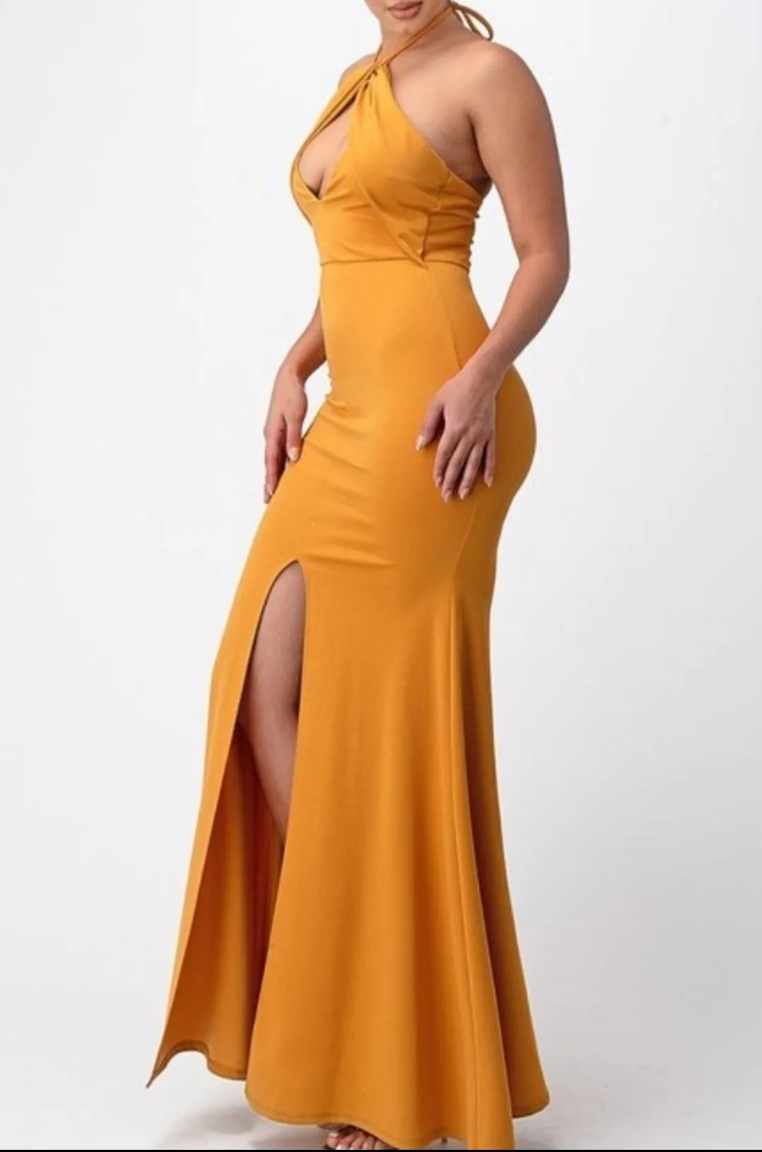Show Off Mustard Dress