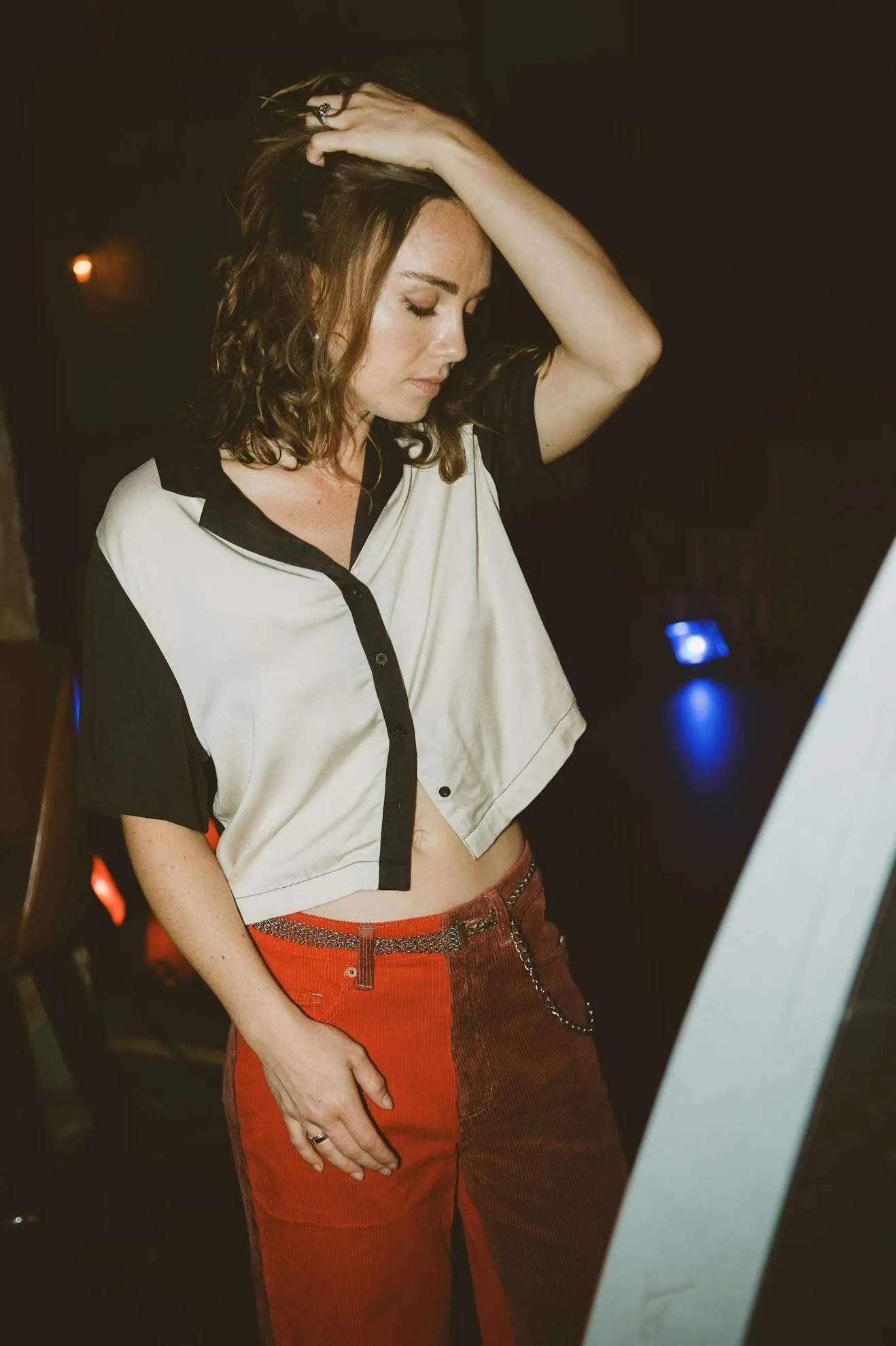 Silky SS Bowling Button Down | Washed Black/Whitecap