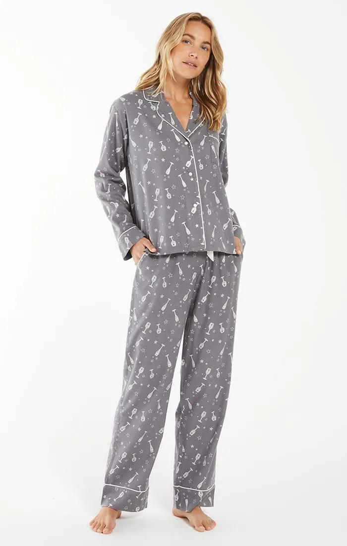 Sleep All Day Wine PJ Set
