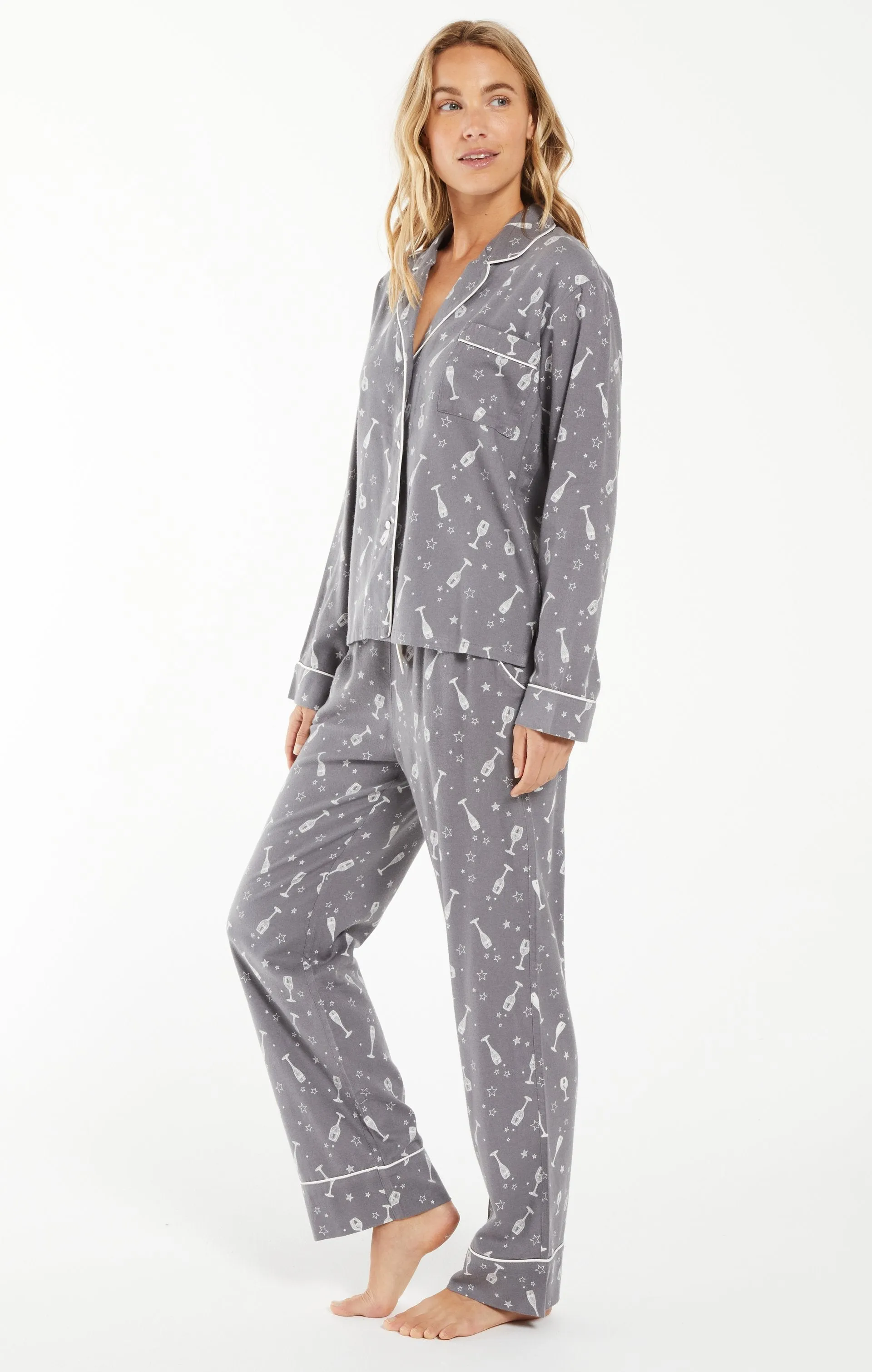 Sleep All Day Wine PJ Set