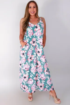 SLEEVELESS PEONY MAXI DRESS