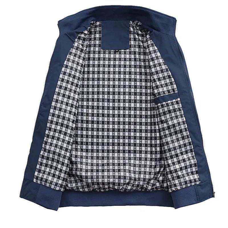 Spring Autumn Casual Solid Fashion Slim Bomber Jacket Men Overcoat Men's Jacket