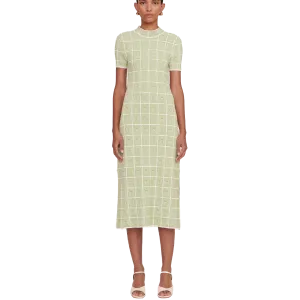 Staud Heli Moss Knit Midi Dress