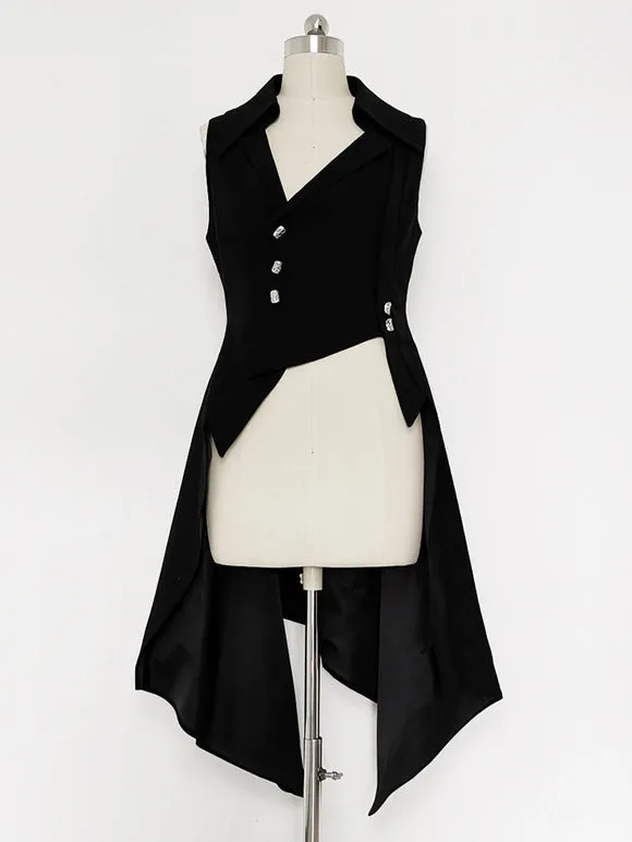 Steampunk Lolita Coats Black Polyester Overcoat Coat Lolita Outwears