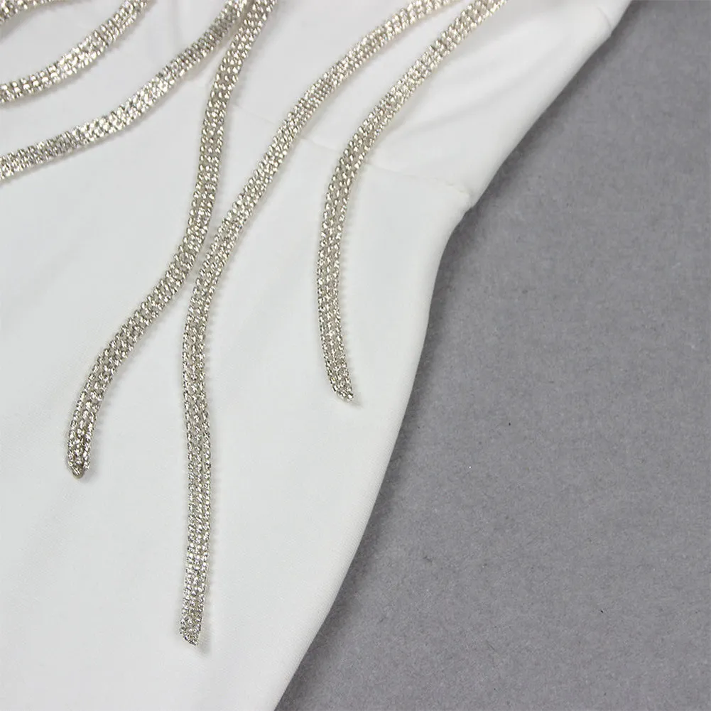 Strapless Sleeveless Fishtail Maxi Bandage Dress HL9557