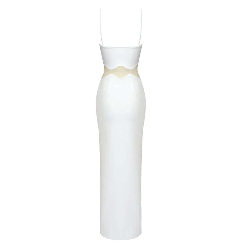 Strappy Sleeveless Side Slit Maxi Bodycon Dress BD2440