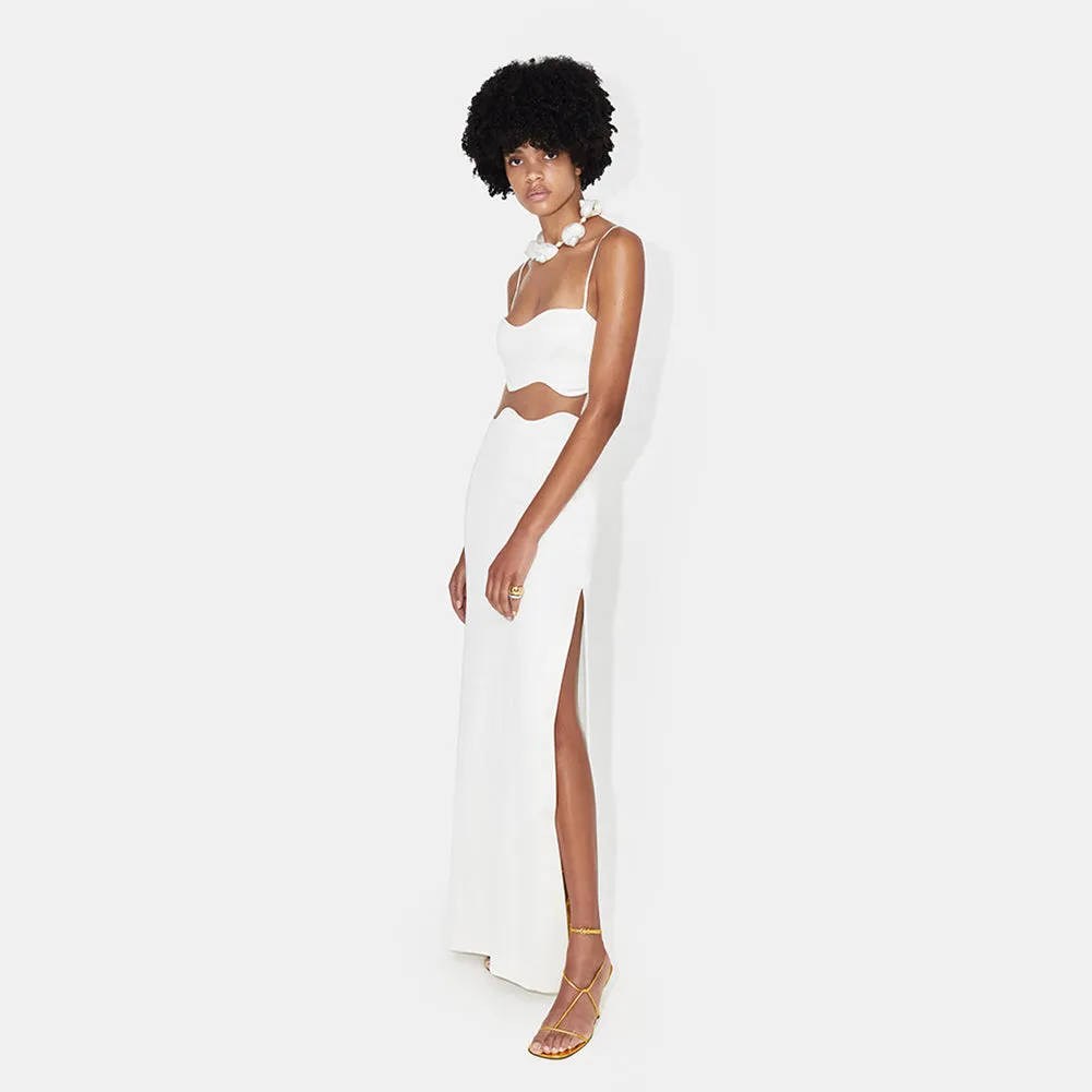 Strappy Sleeveless Side Slit Maxi Bodycon Dress BD2440