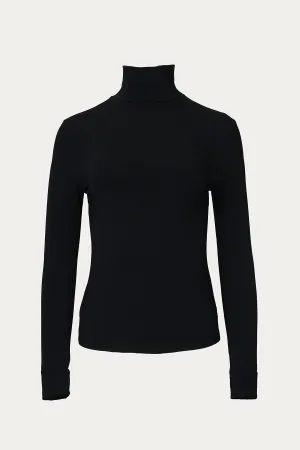 STRETCH-MODAL JERSEY TURTLENECK