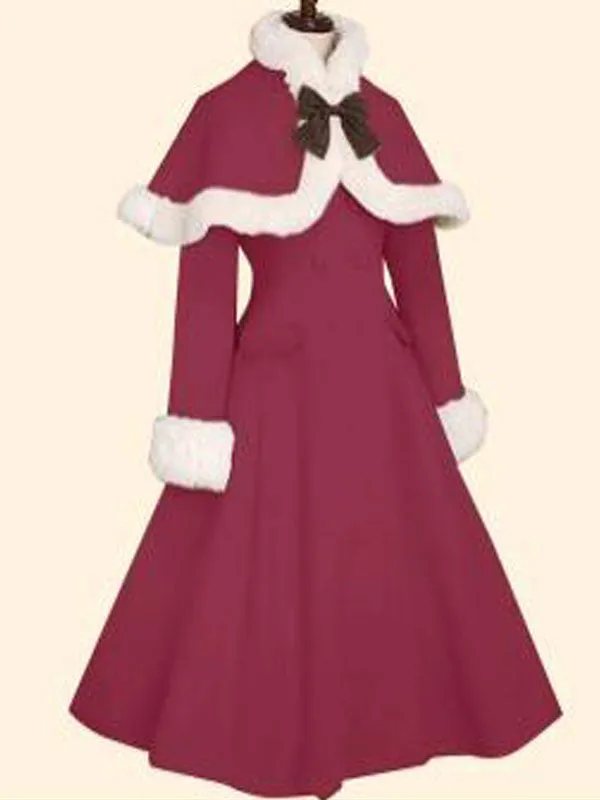 Sweet Lolita Coats Olive Butterfly Overcoat Cloak Synthetic Lolita Outwears