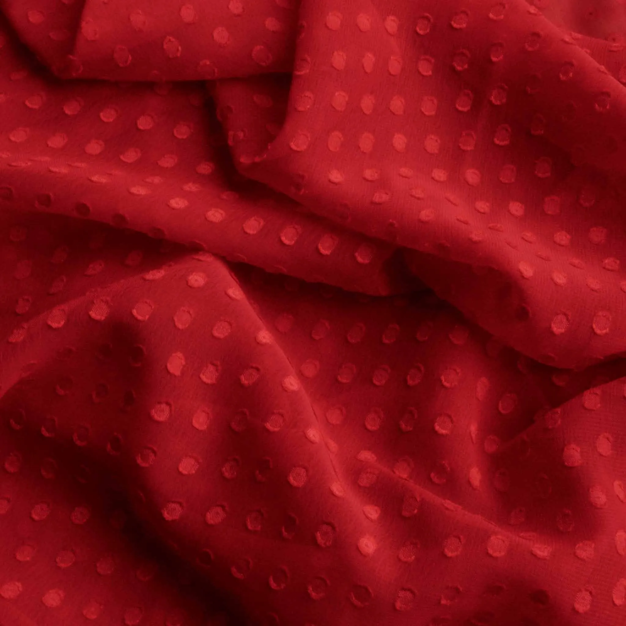 Swiss Clip Jacquard Chiffon - Red and purple