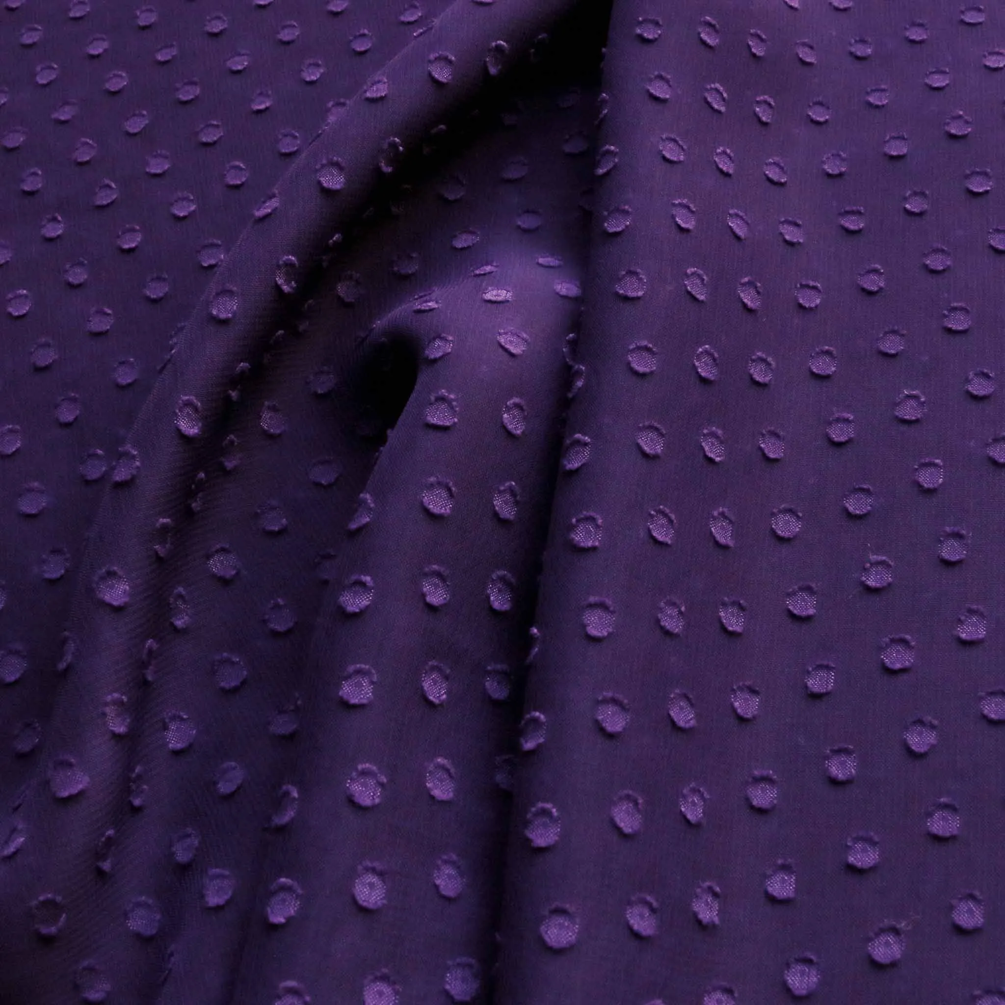 Swiss Clip Jacquard Chiffon - Red and purple