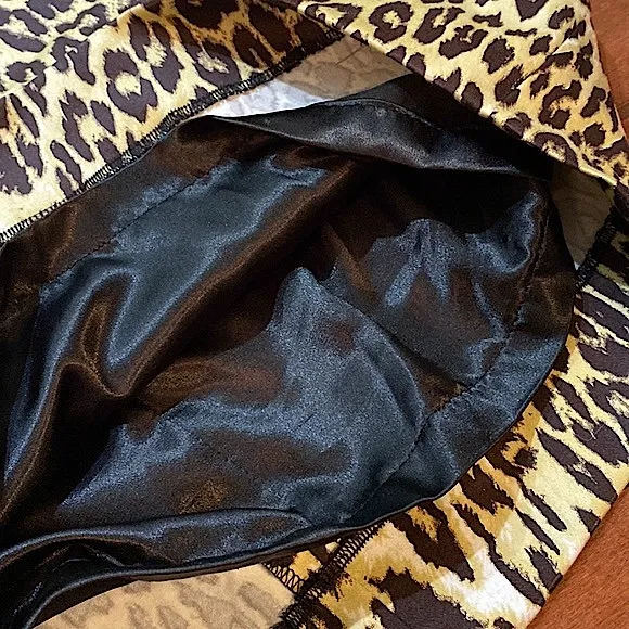 T Tahari Leopard Print Sophisticated Lined Stretch Mini Skirt Size Small