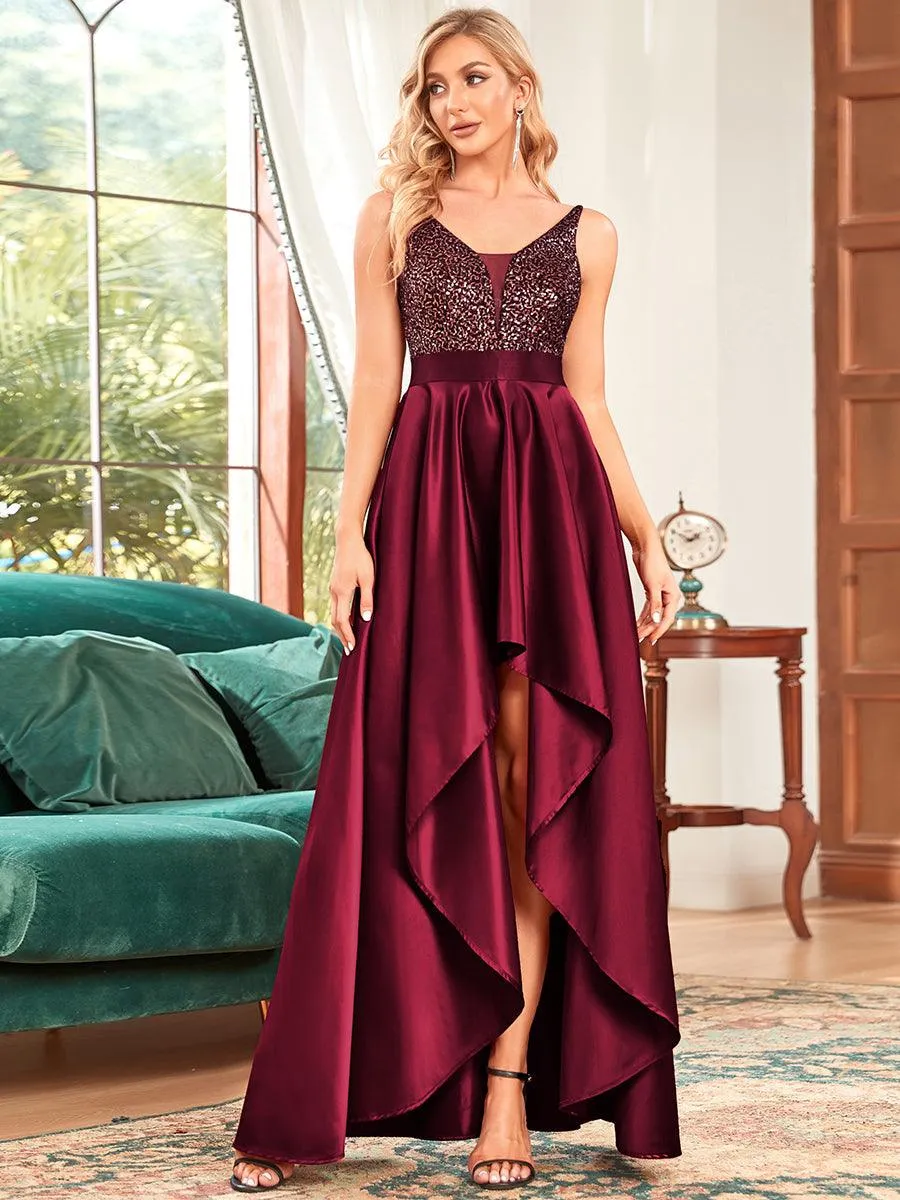 Taille personnalisée Robe de Bal Scintillante Sexy avec Dos Nu