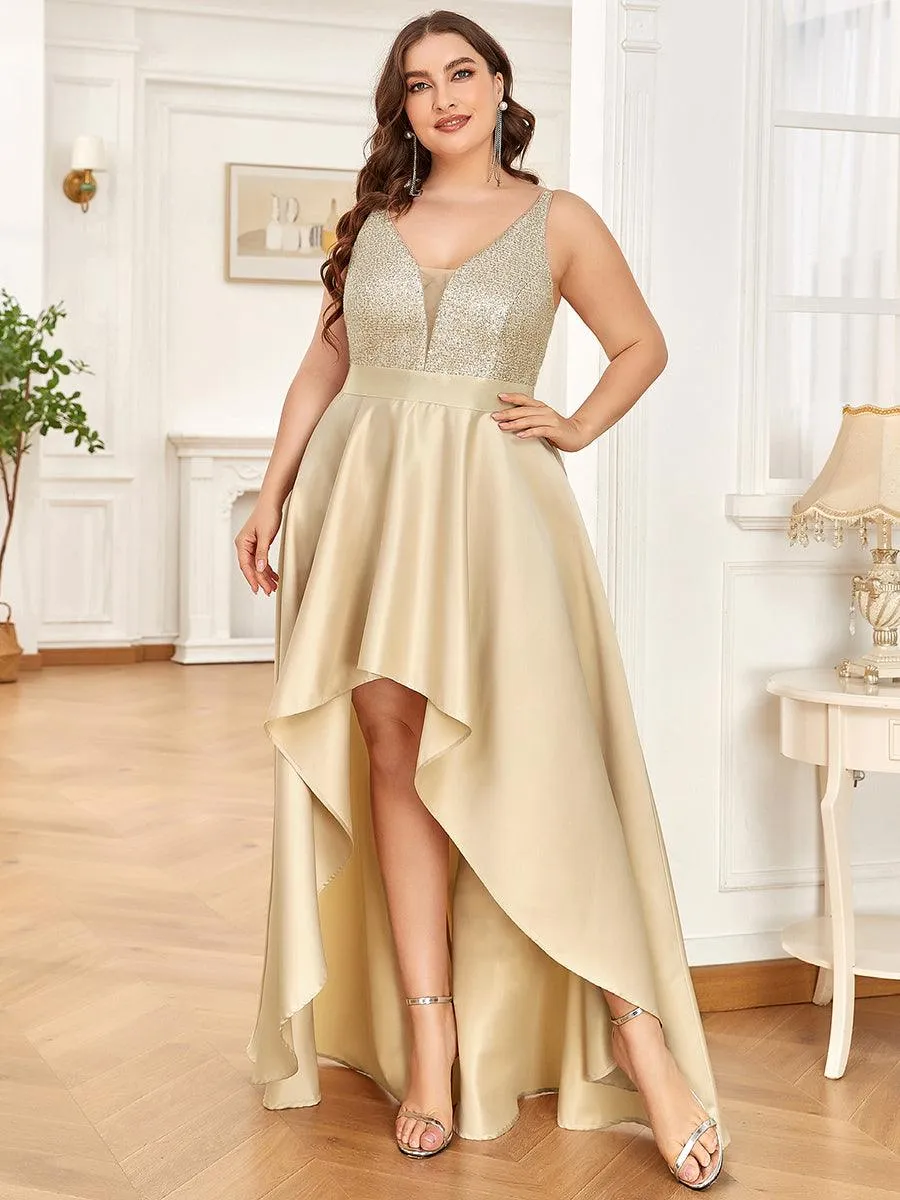Taille personnalisée Robe de Bal Scintillante Sexy avec Dos Nu