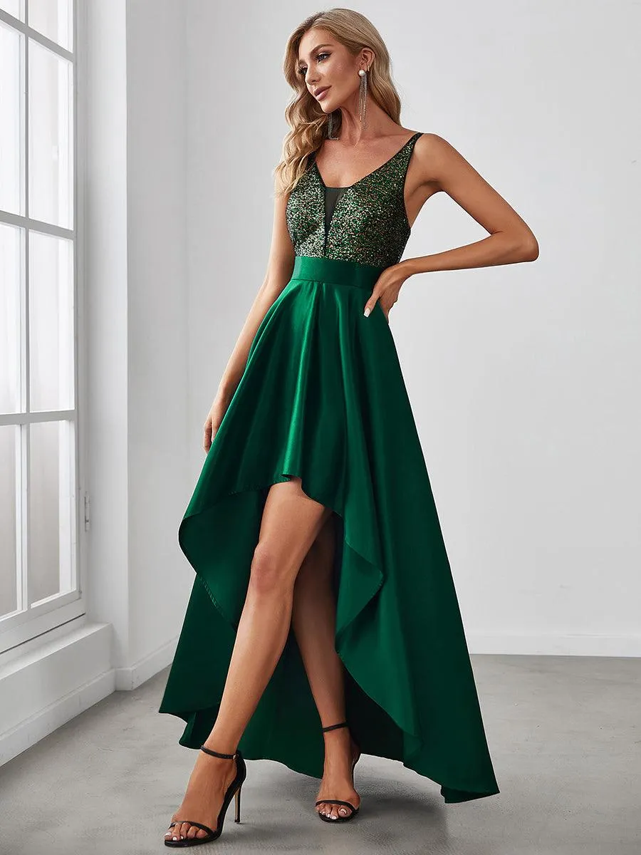 Taille personnalisée Robe de Bal Scintillante Sexy avec Dos Nu