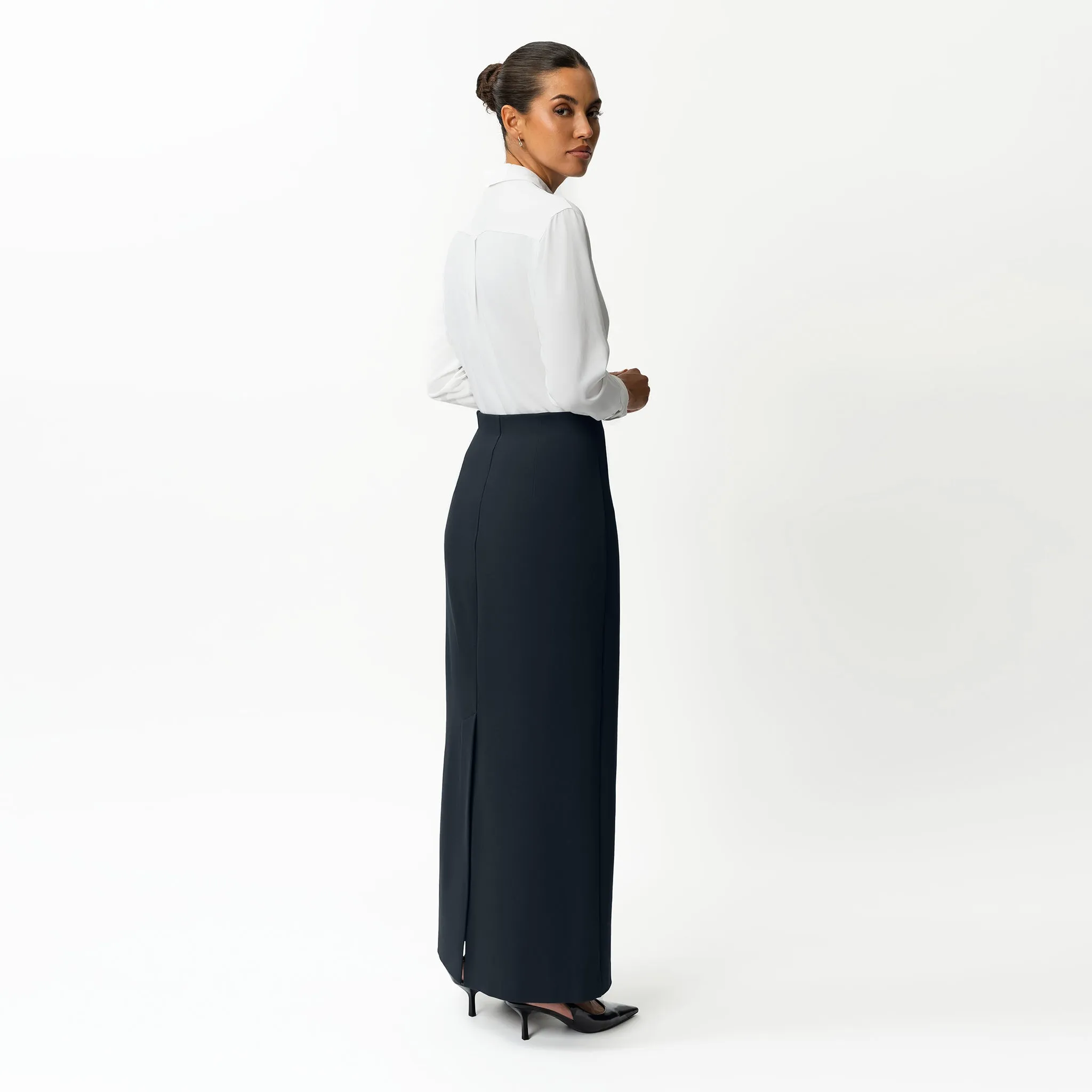 Tailored Ponte Maxi Skirt