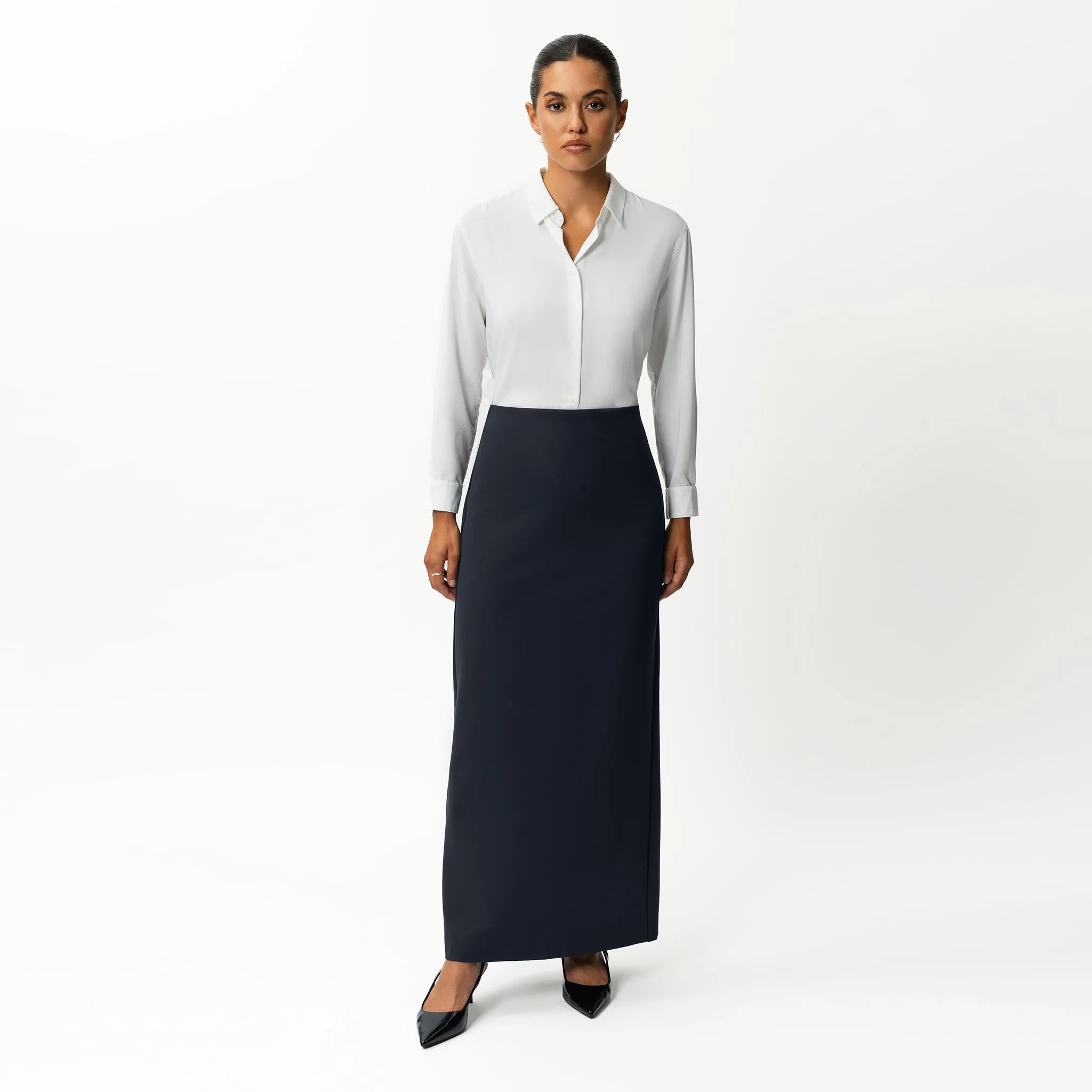 Tailored Ponte Maxi Skirt
