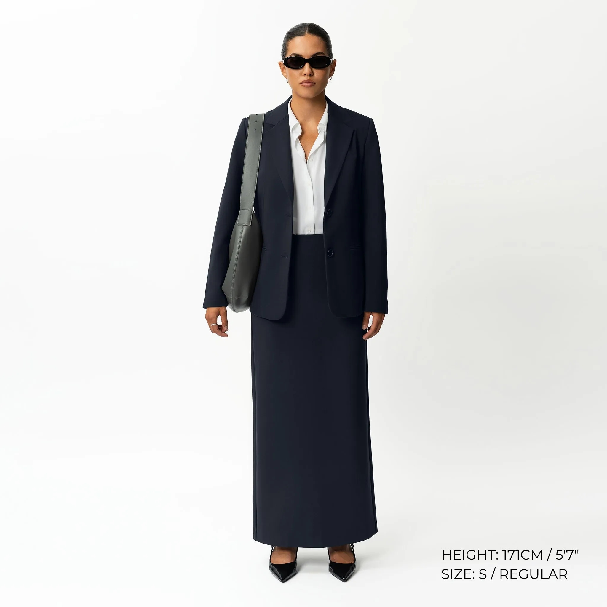 Tailored Ponte Maxi Skirt