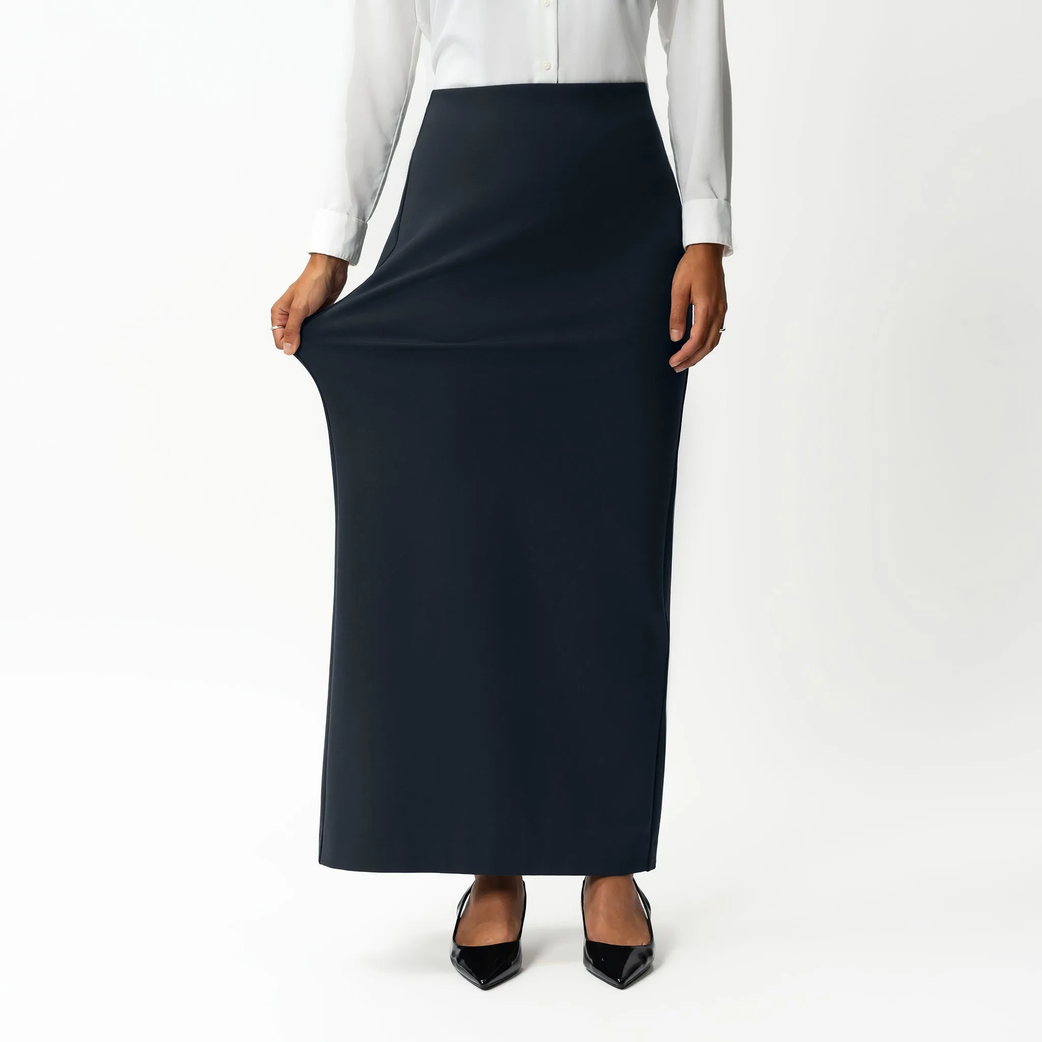 Tailored Ponte Maxi Skirt