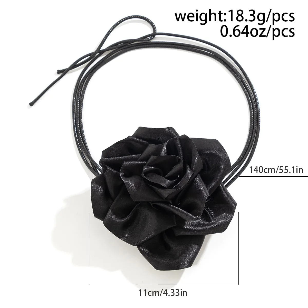 Temperament Layered Rose Wax Cord Choker Necklace