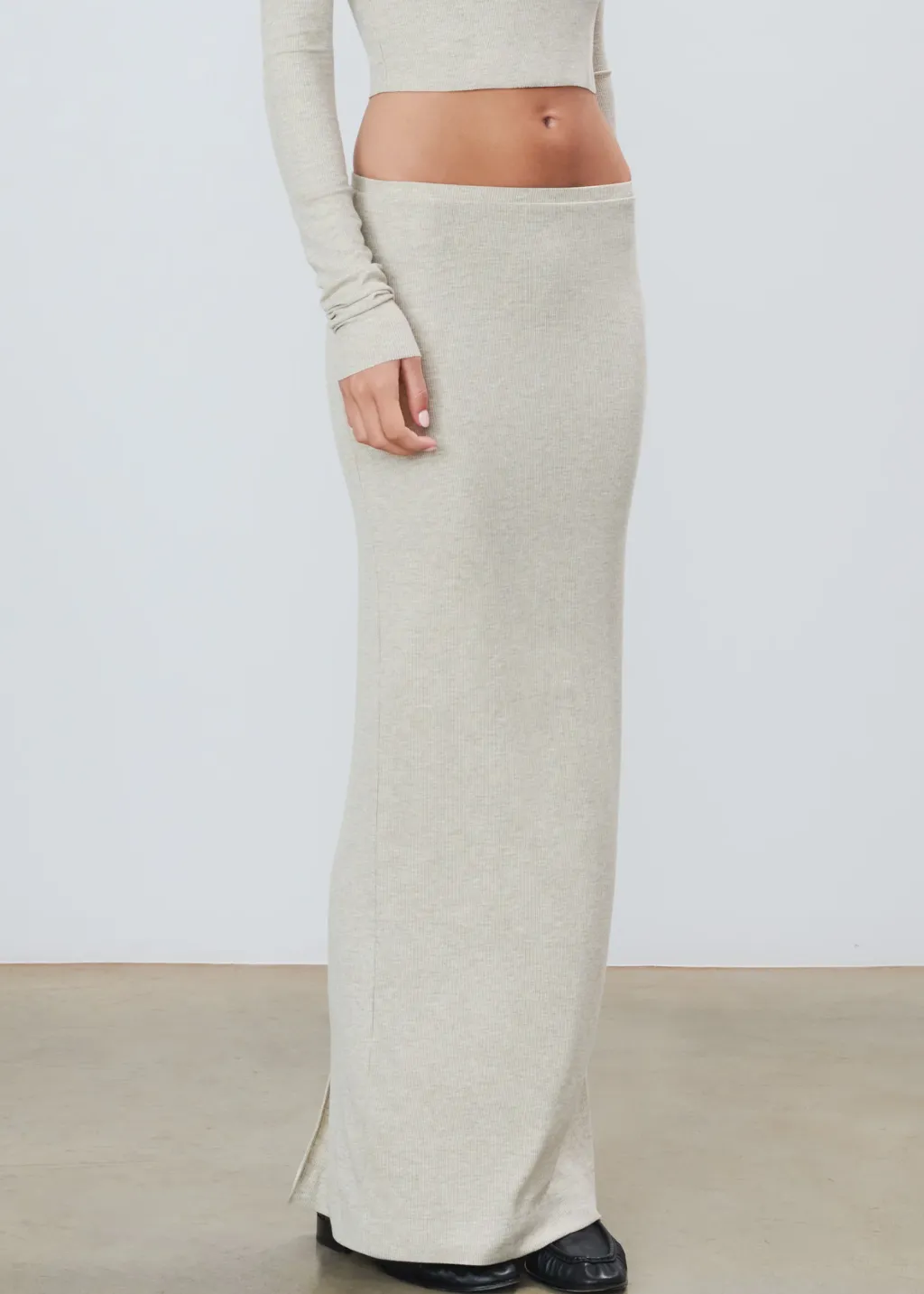 Éterne Emma Skirt in Heather Oatmeal