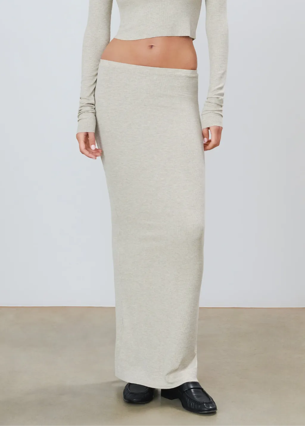 Éterne Emma Skirt in Heather Oatmeal