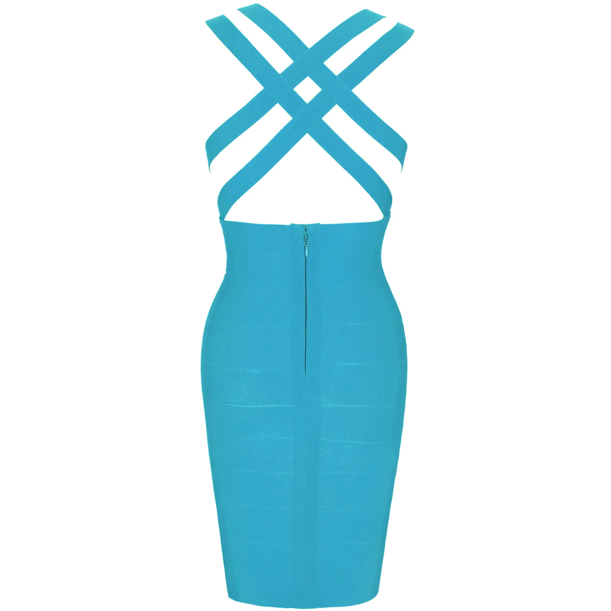 V Neck Sleeveless Hollow out Mini Bandage Dress PK21114