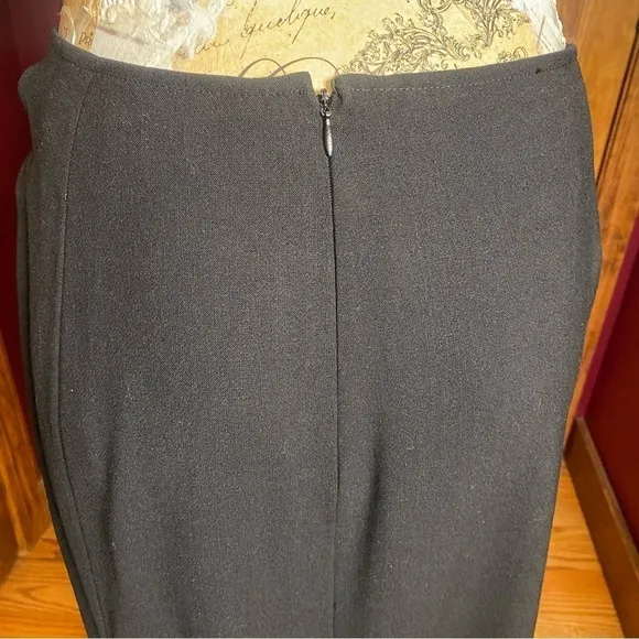 VTG Long black wool maxi skirt Francesca Mammoliti Canadian designer sz 10
