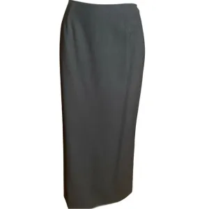 VTG Long black wool maxi skirt Francesca Mammoliti Canadian designer sz 10