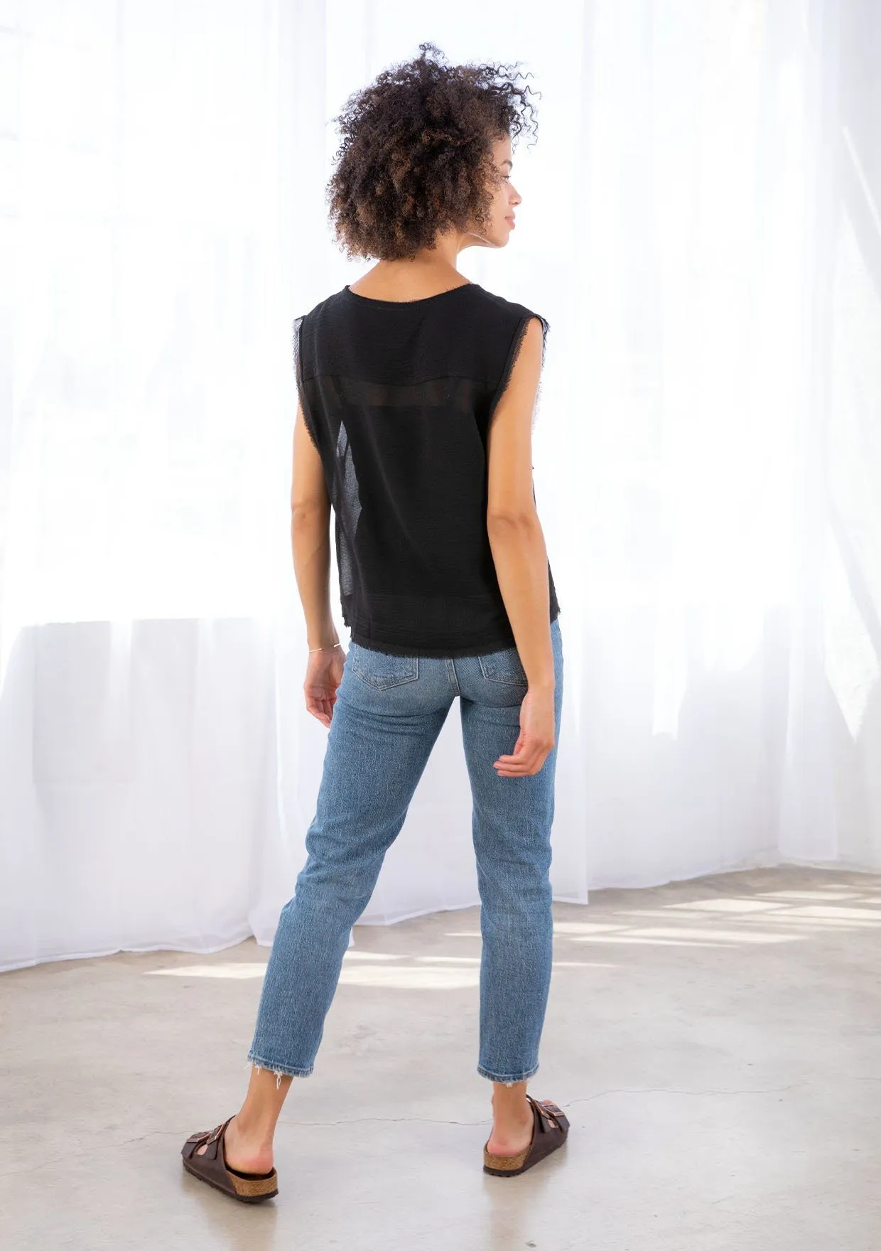Waking Dreams Chiffon Applique Top