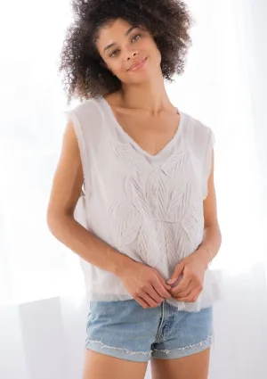 Waking Dreams Chiffon Applique Top