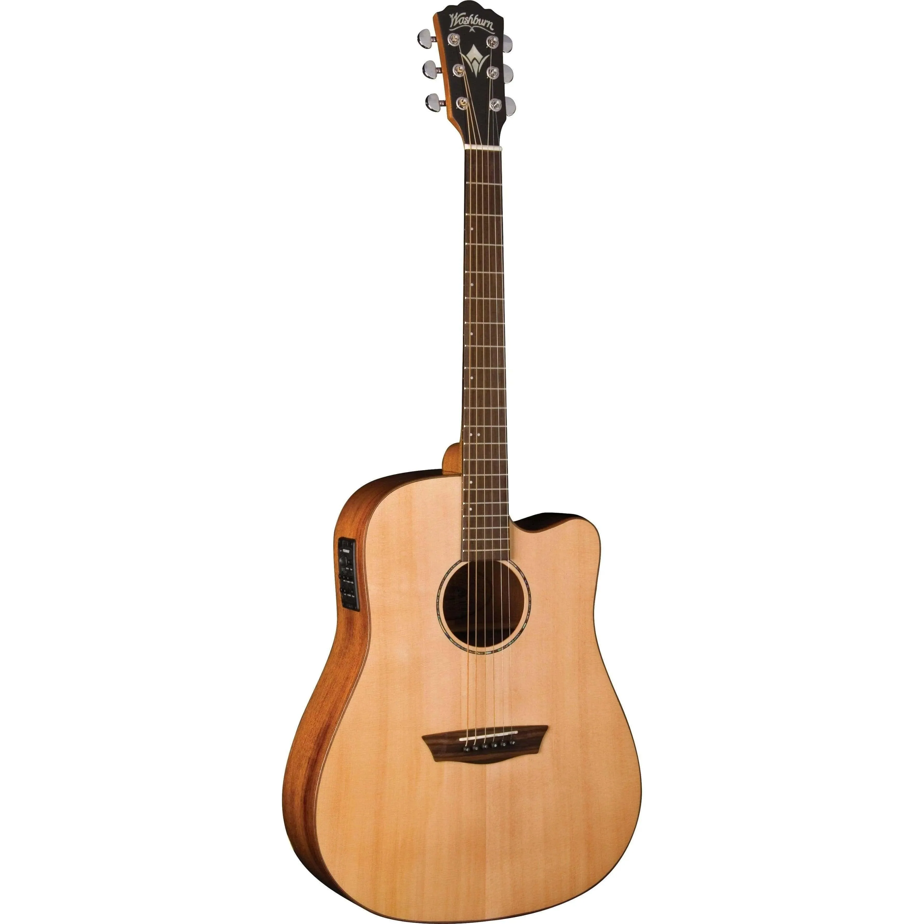 Washburn WD150SWCE Semi-Acoustic Guitar - Natural (Discontinued)