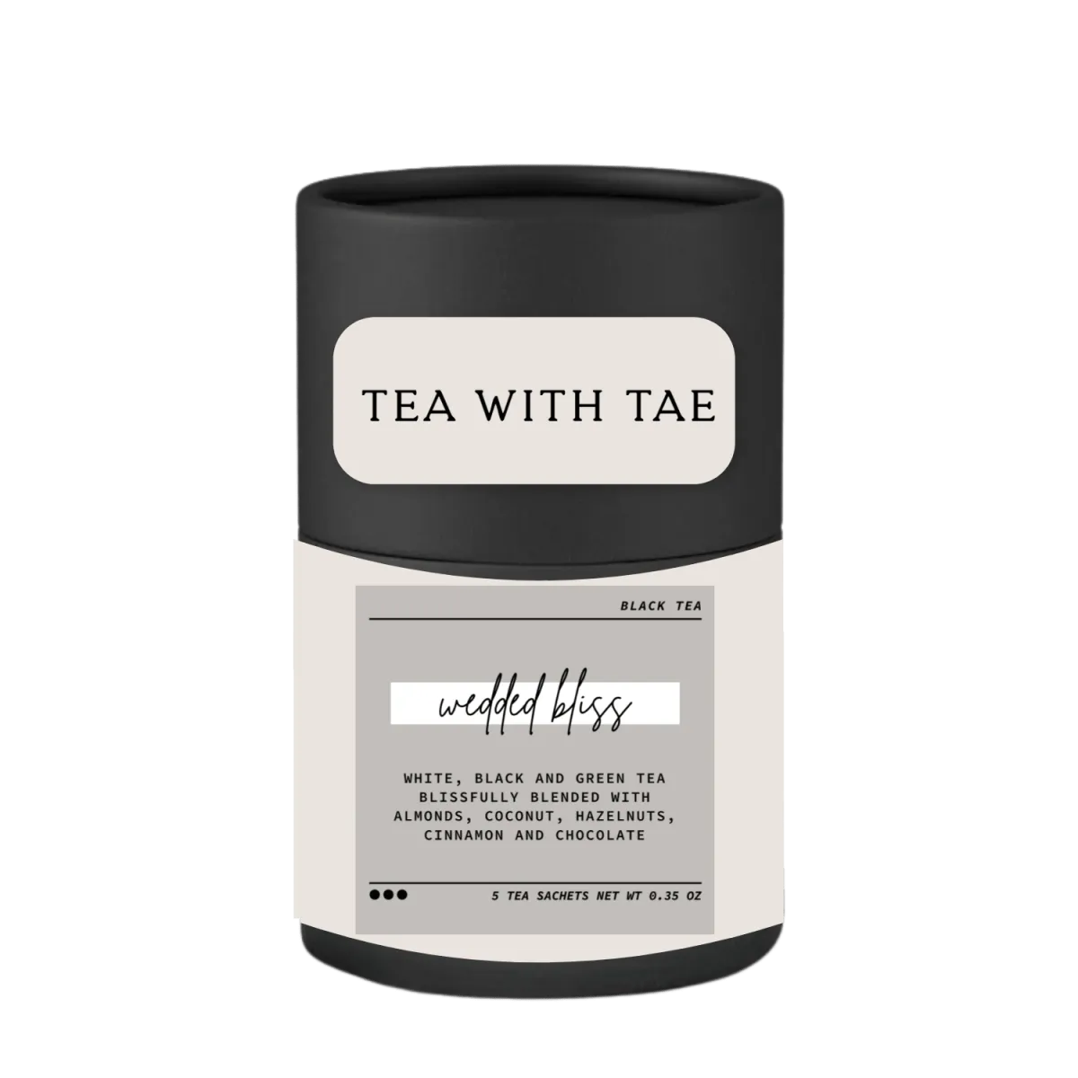 Wedded Bliss Artisan Mini Tea Tube