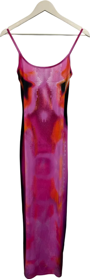White Fox Pink Feeling The Heat Maxi Dress UK S