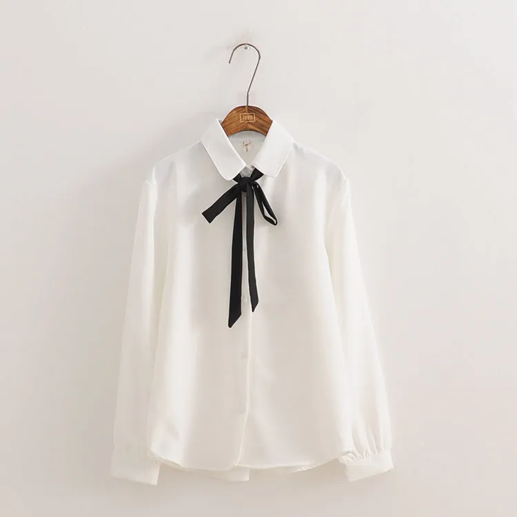 white long-sleeved shirt   KF9517