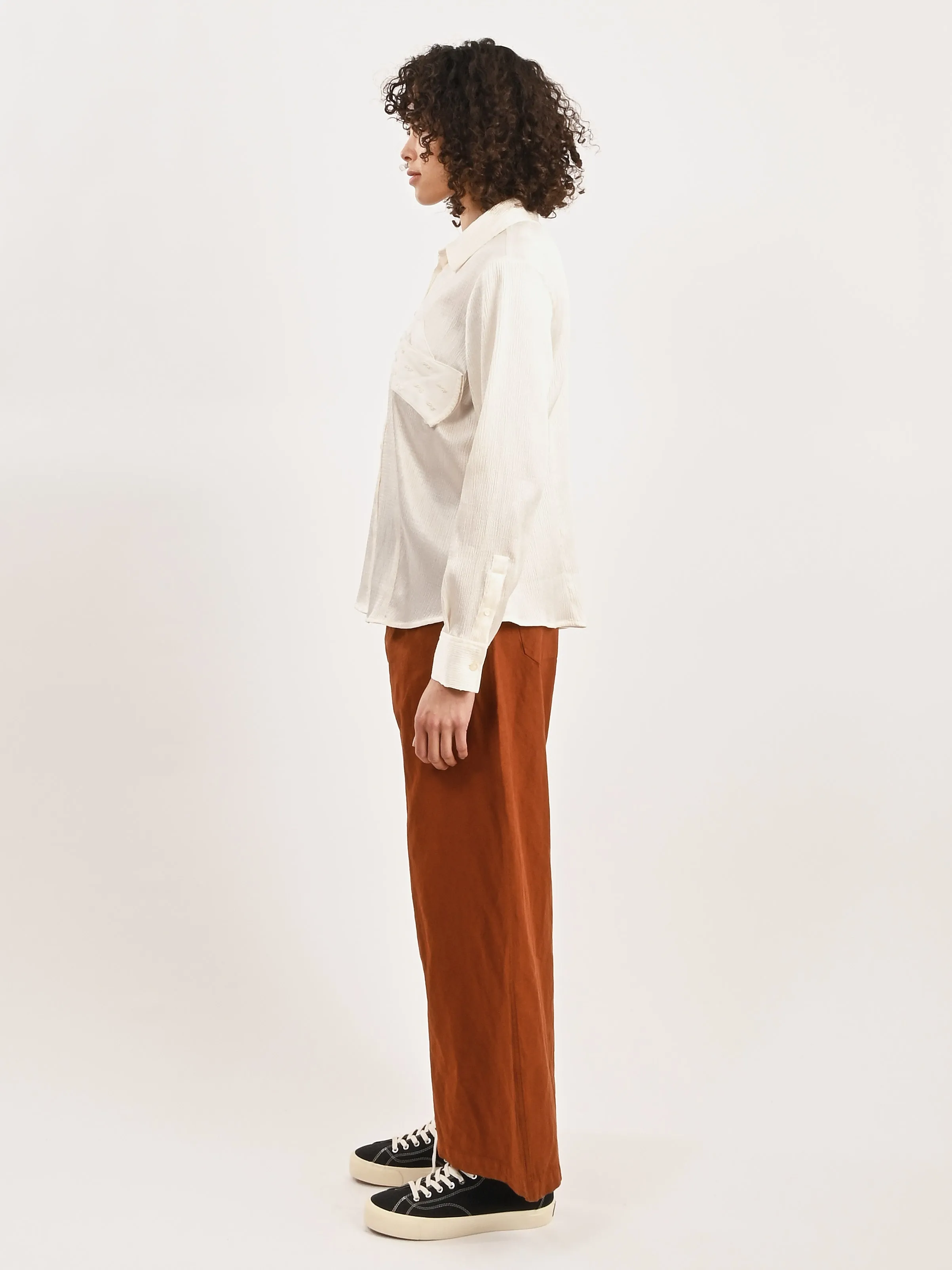 White Satin Beaded Glove Blouse