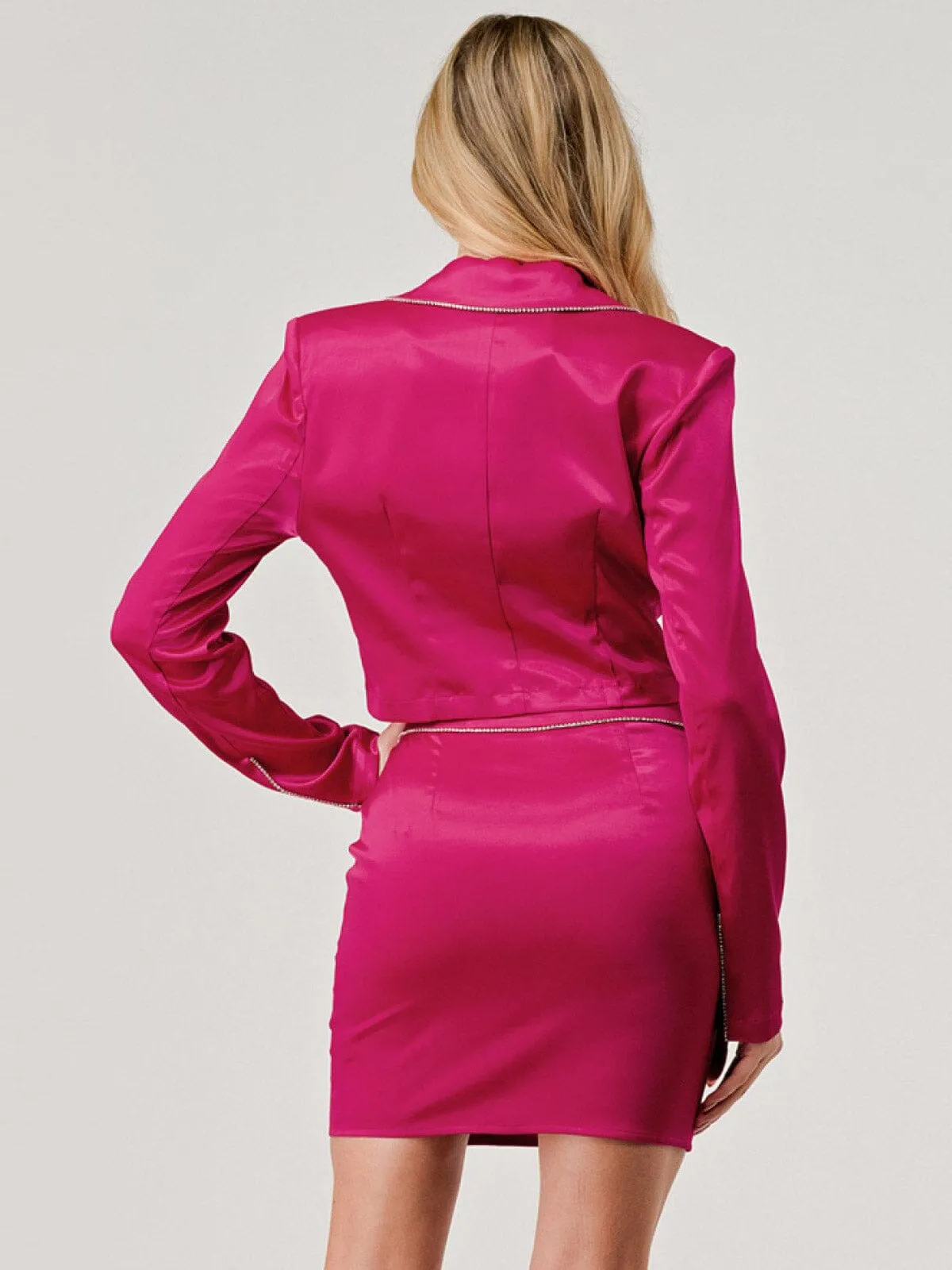 WOMEN'S LONG SLEEVE BLAZER & MINI SKIRT 2PC. SET