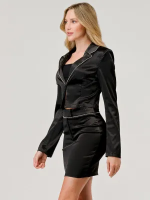 WOMEN'S LONG SLEEVE BLAZER & MINI SKIRT 2PC. SET