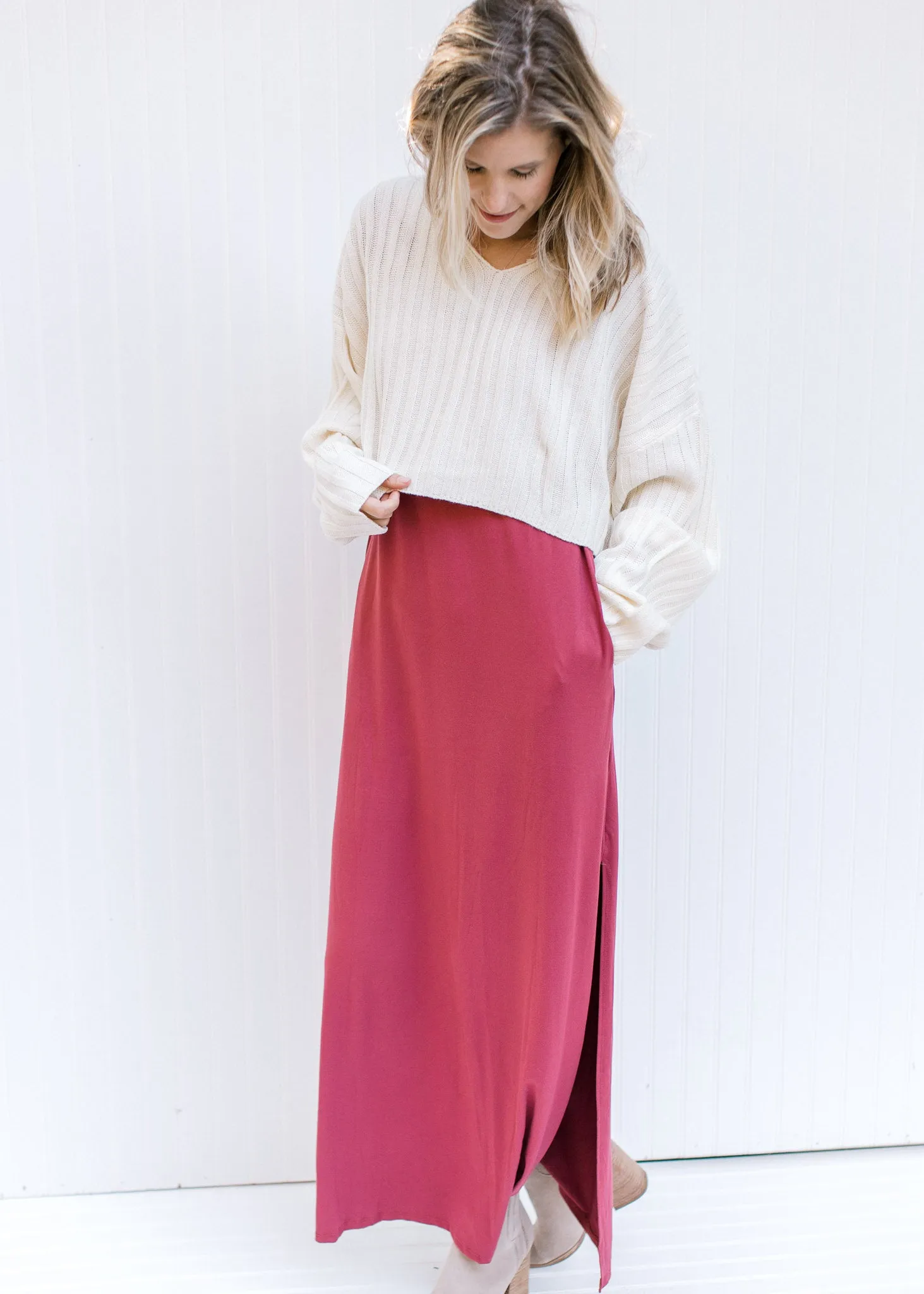 X Marsala T-shirt Maxi