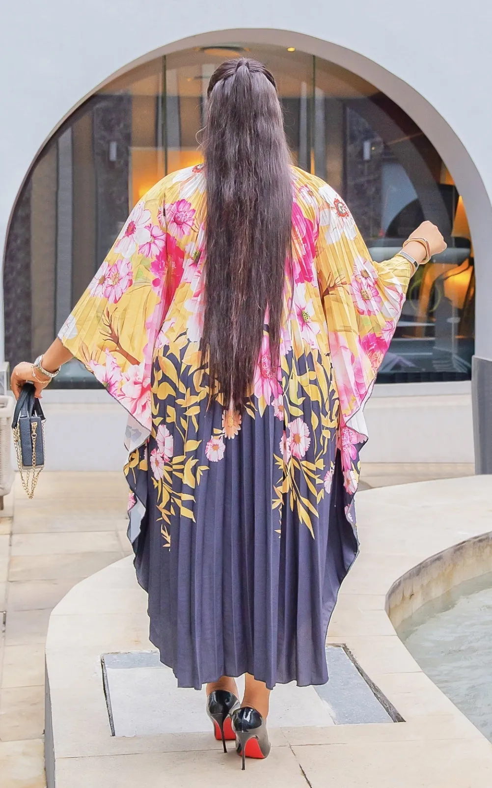 Zarina Florals- Pleats Kaftan Maxi Dress (New! 3 colors)