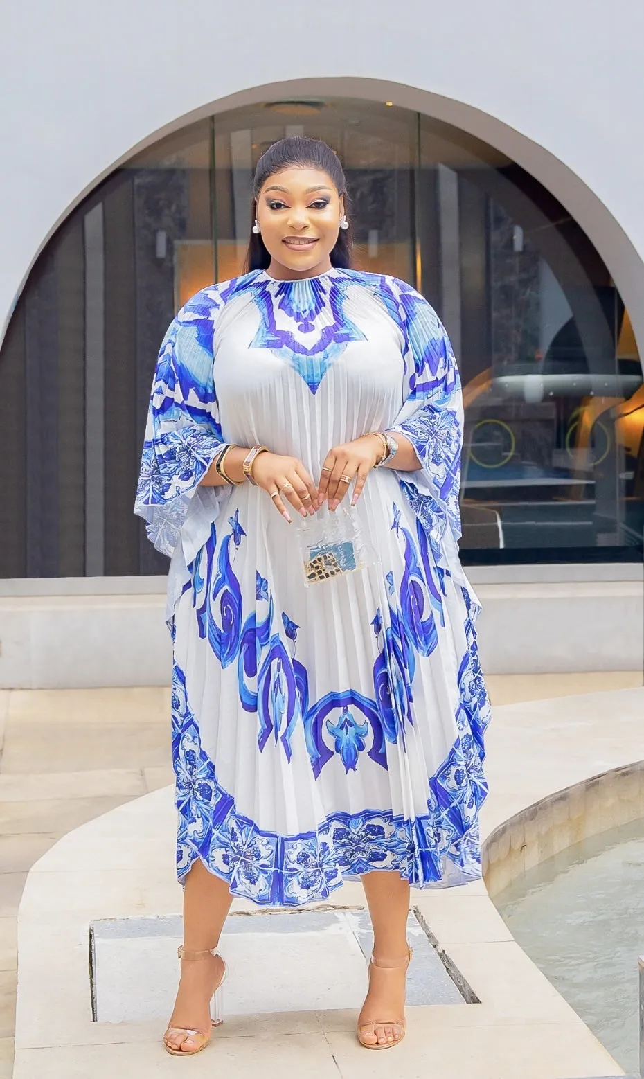 Zarina Florals- Pleats Kaftan Maxi Dress (New! 3 colors)